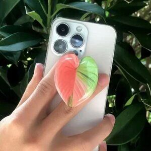 Leaf Phone Holder Stand 360°Rotating With Hand Grip Handle